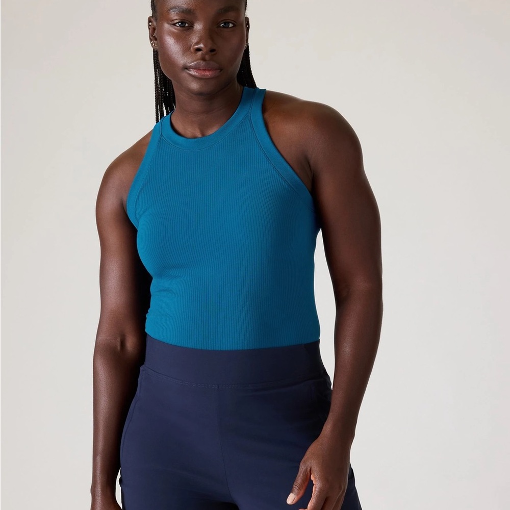 Athleta Blue Renew Seamless Racerback Tank Top - Picture 2 of 4